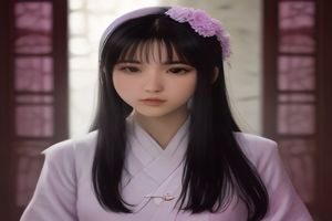 美甲师在精致美甲工作室为顾客进行创意彩绘美甲，色彩丰富细节精美